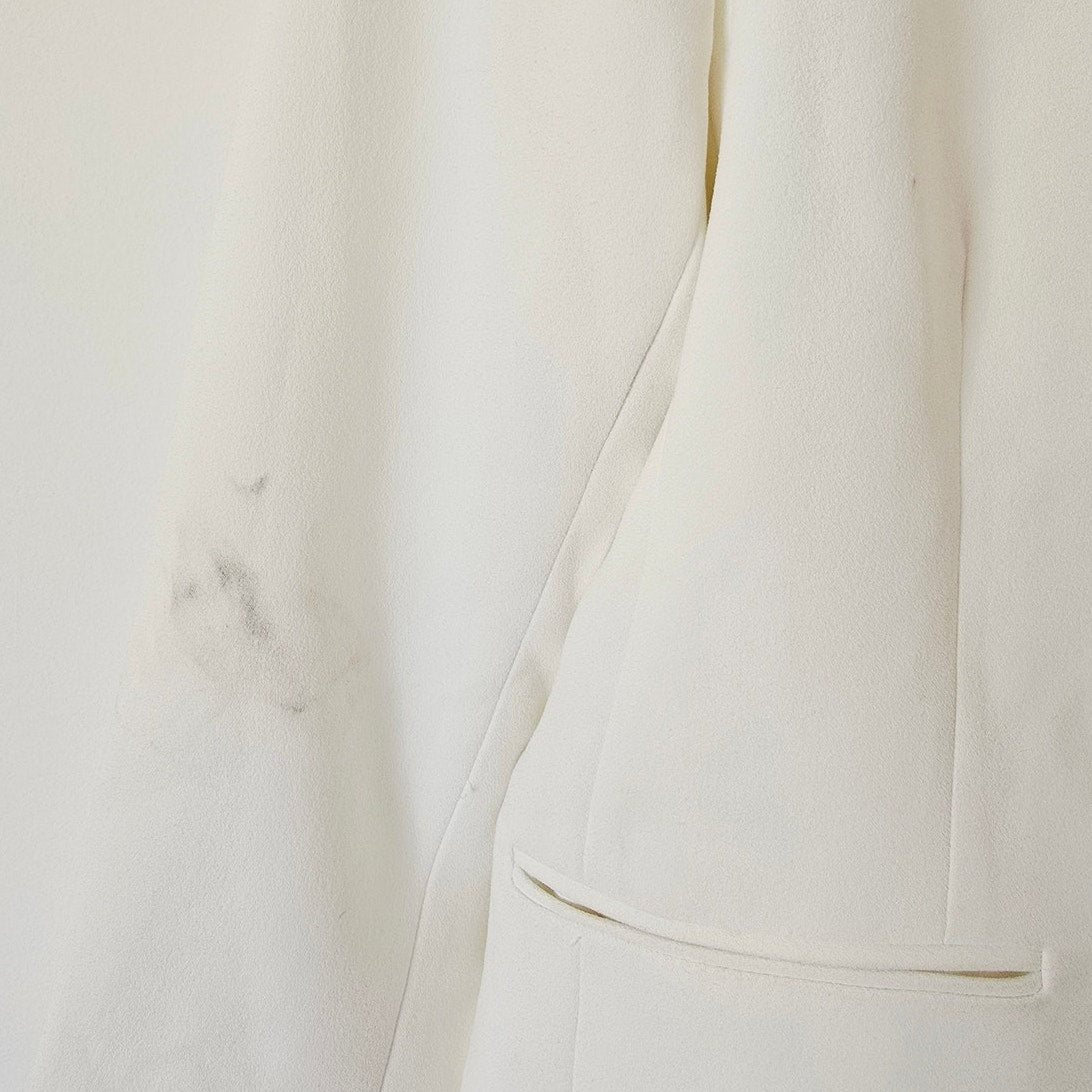 White One Button Blazer Jacket Size M NWT