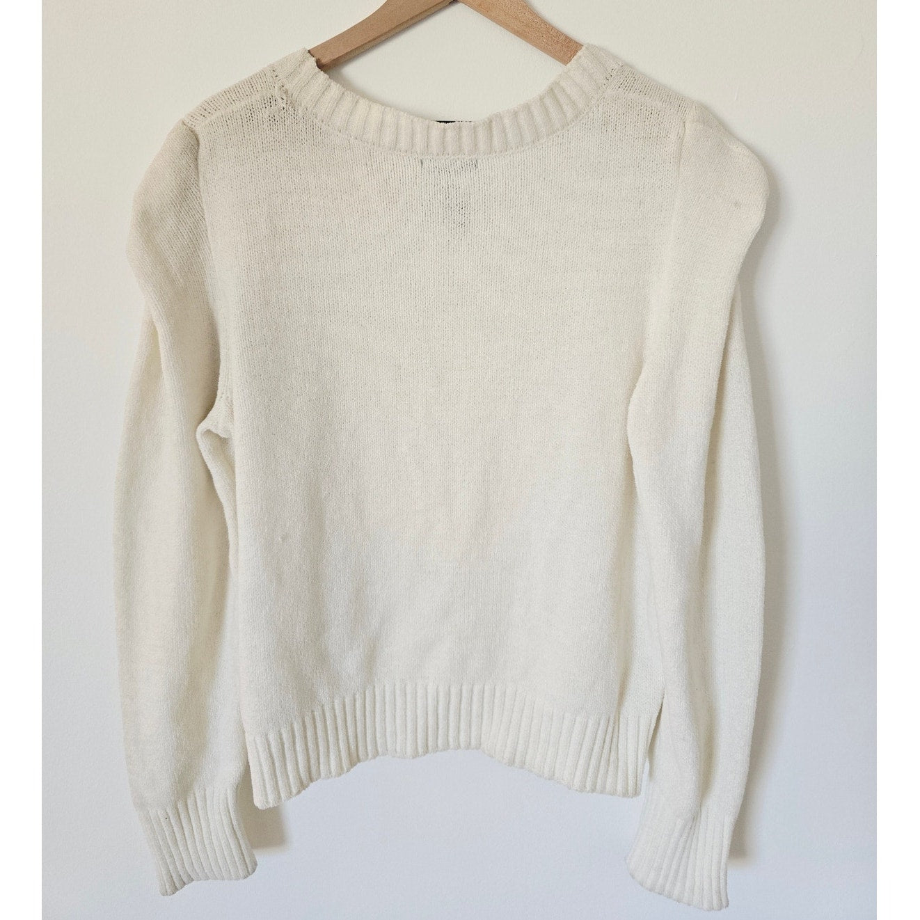 Ivory Knit Sweater Size XL