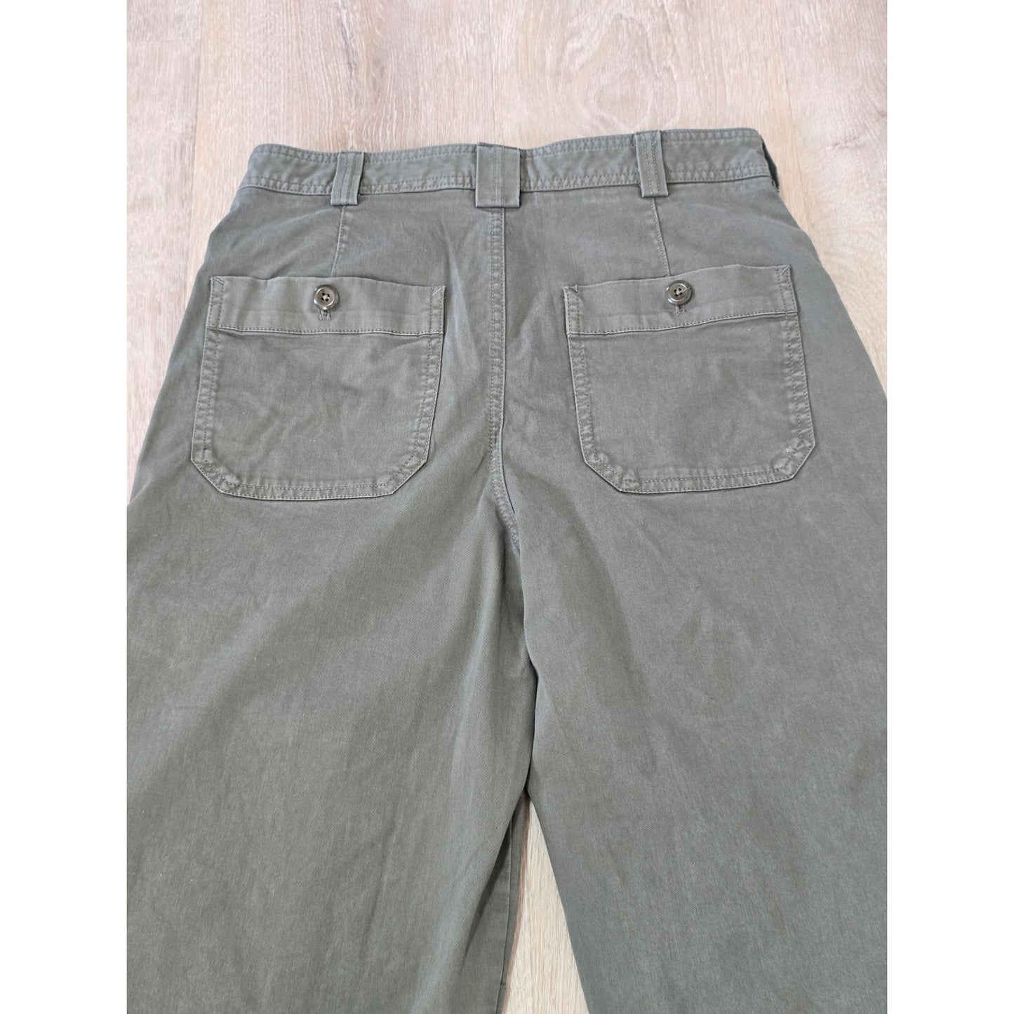 Green Utility Military Cargo Pants High Rise Size 2