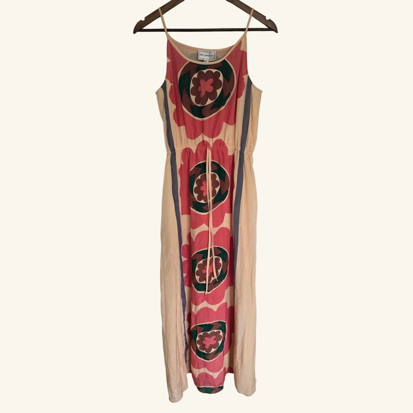 Silk Maxi Dress Mira Costa Print Size S