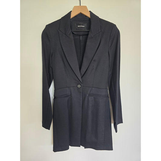 Black Blazer Skirt Set Tailored Suit Size 4 NWOT