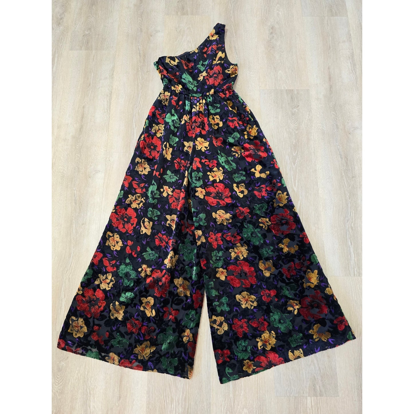 Floral One-Shoulder Wide Leg Jumpsuit Size 2
