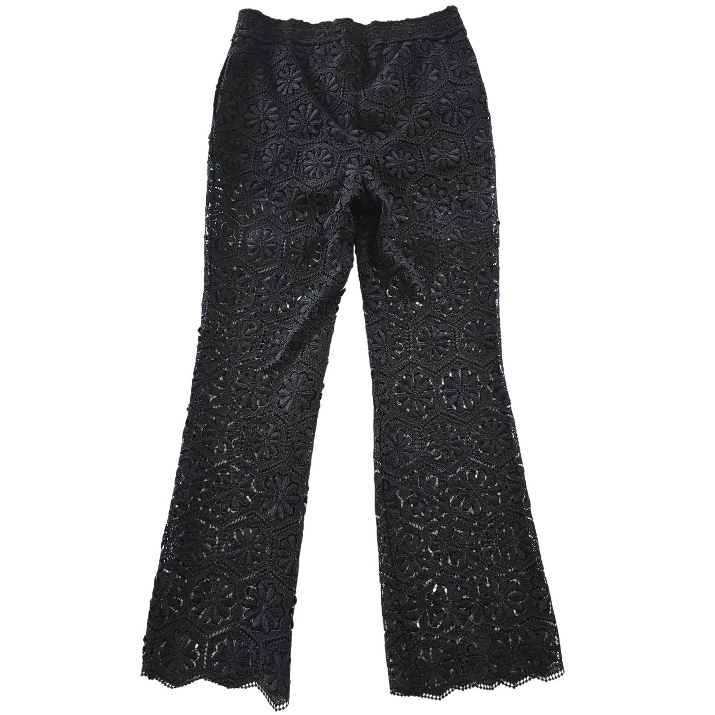 Black Lace Bootcut Pants Size L