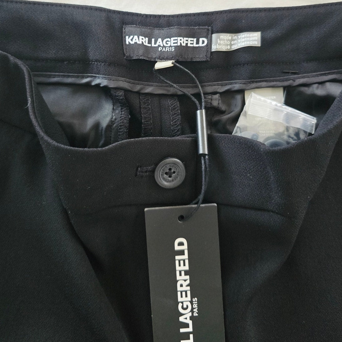 Black High Rise Straight Leg 4-Pocket Dress Pants Size 6 NWT