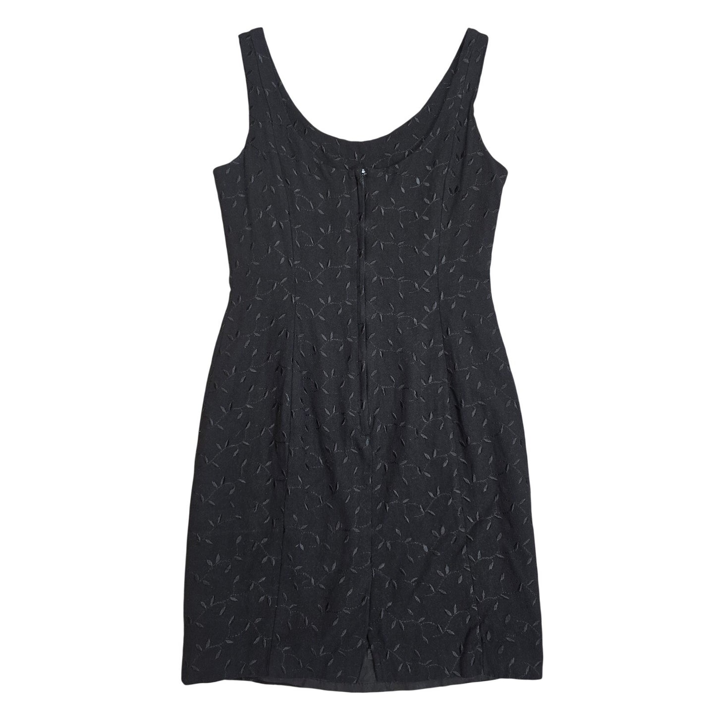 Vintage Y2K Black Wool Blend Mini Dress Size 10