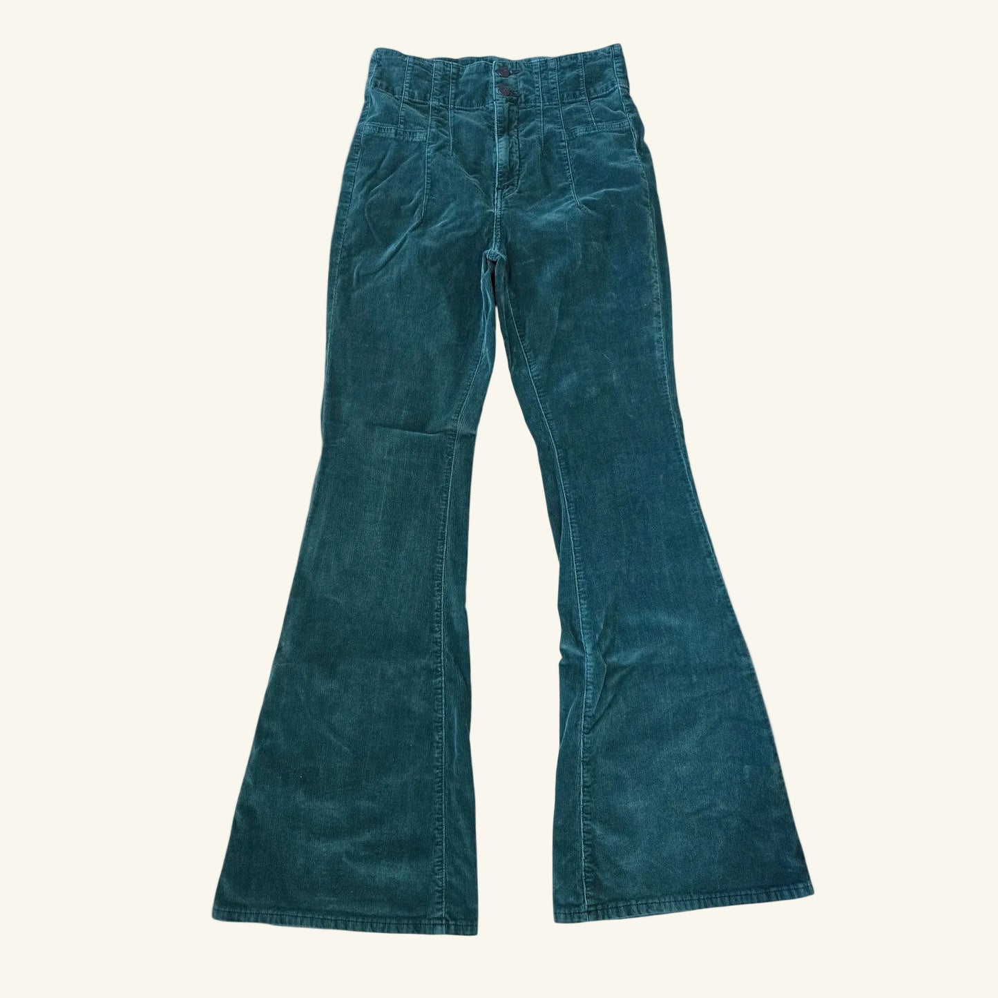 Green Flare Corduroy Pants Size 29