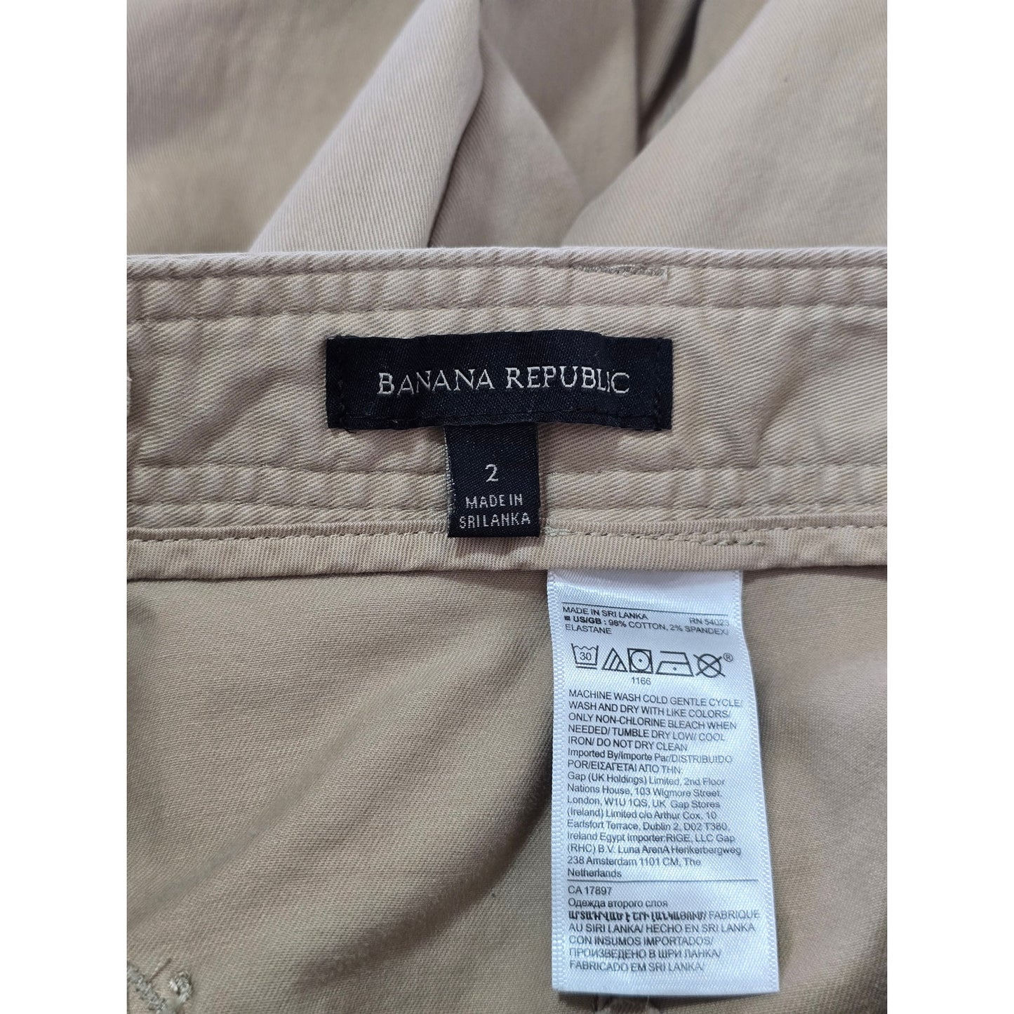 Khaki Utility Cargo Pants High Rise Size 2