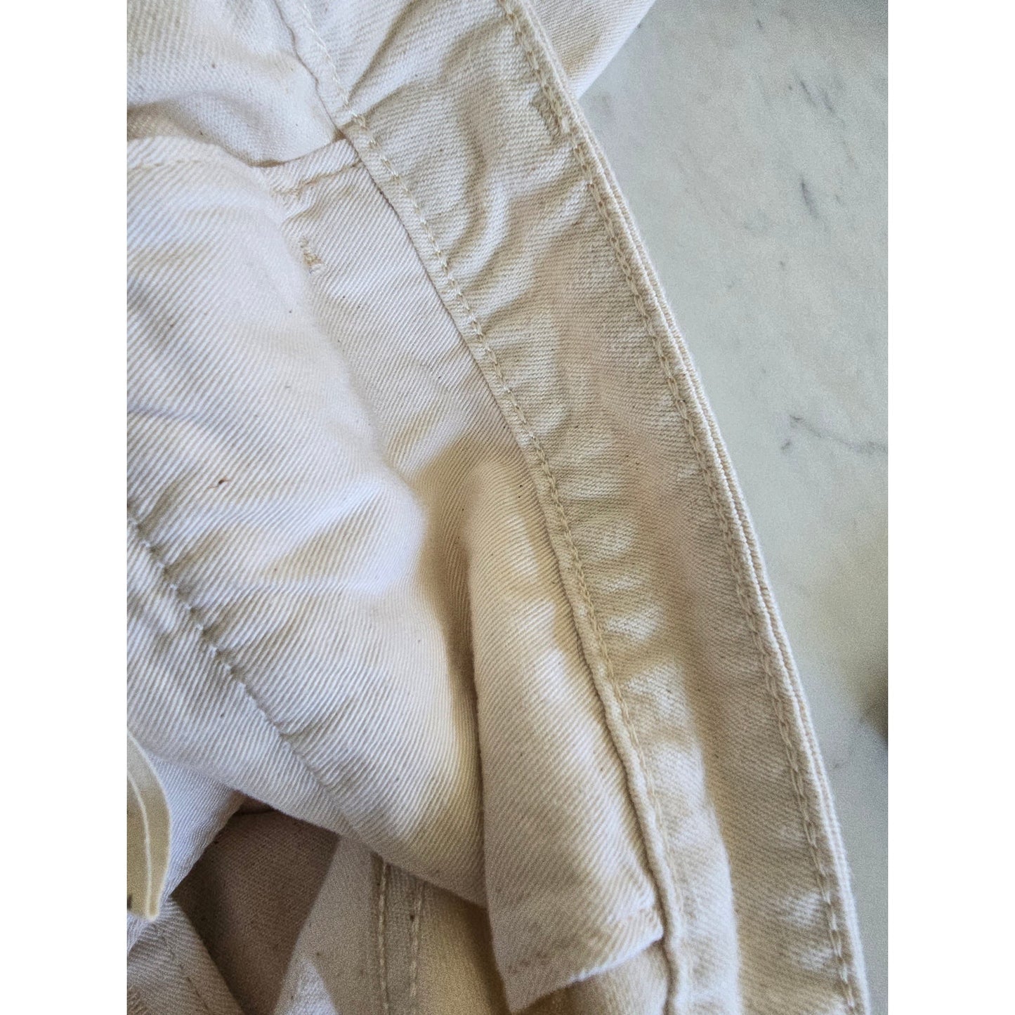 White High Rise Ribcage Bell Jeans Size 29