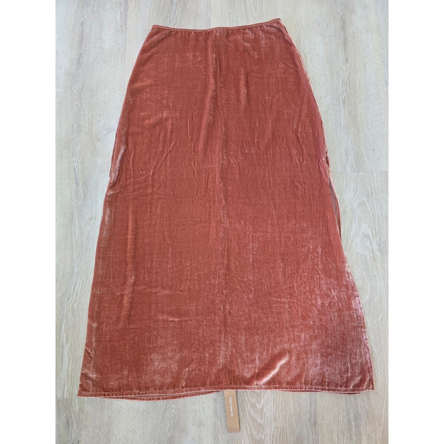 Reformation Velvet 2 Piece Set Salmon Silk Blend Midi Skirt Size 4 NWT