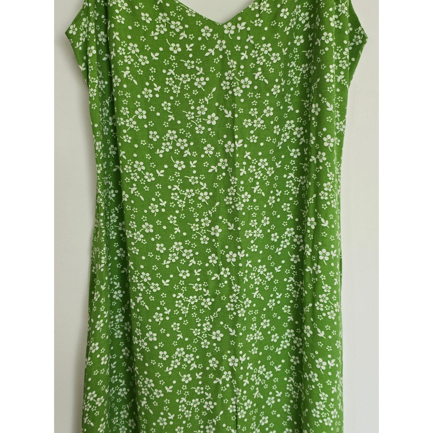 Green Floral Midi Slip Dress Size 4 NWT