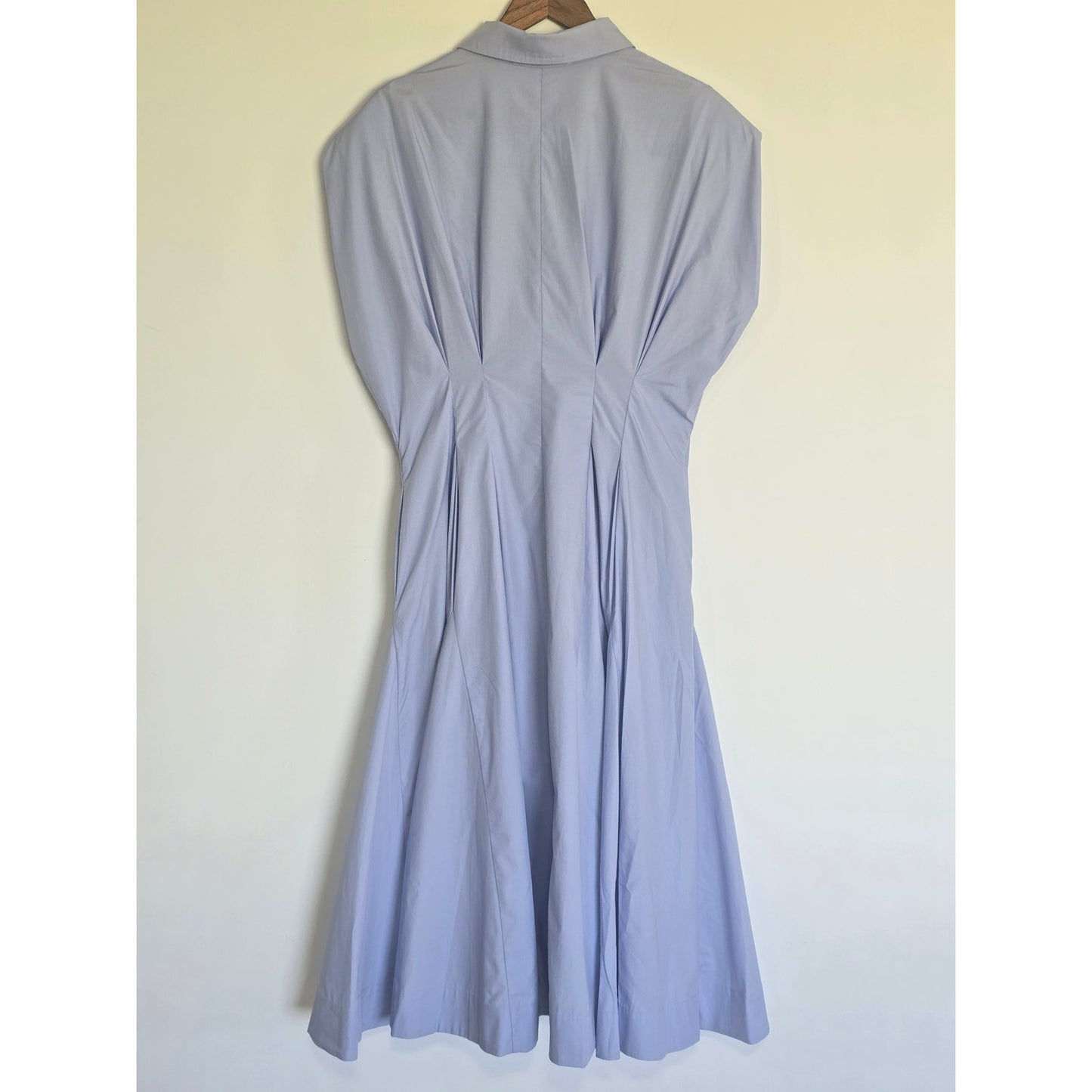 Blue Pleated Midi Dress Size L