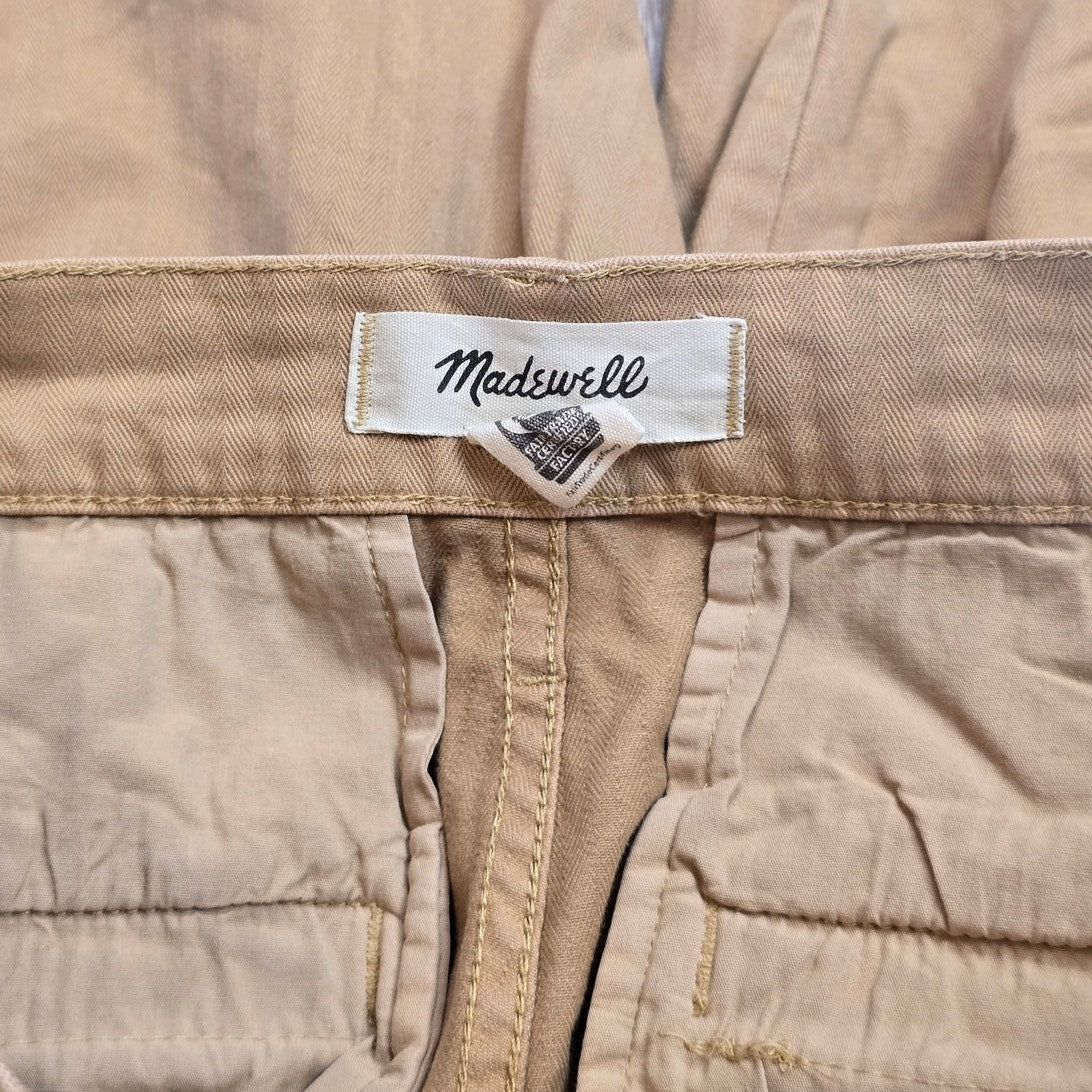 Tan 90s Straight Cargo Pants Garment Dyed Size 30