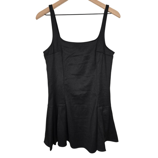 Little Black Dress Pleated Hem Sleeveless Size L