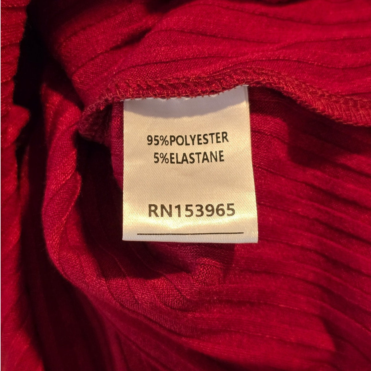 Red Satin Trim Ribbed Cardigan Size XS NWT